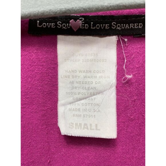 Love Squared Sheer Floral Overlay Blouse Small Navy/Magenta Boho Hippie Top Cute - Picture 3 of 3